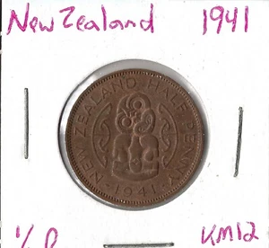 Moneda Nueva Zelanda 1/2 penique 1941 KM12 - Imagen 1 de 3
