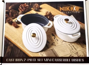 2-TEILIGE WEISSE MINI-AUFLAUFFORMEN ~ 2ER-SET ~ NEU IM KARTON UND WERKSEITIG VERSIEGELT - Bild 1 von 5