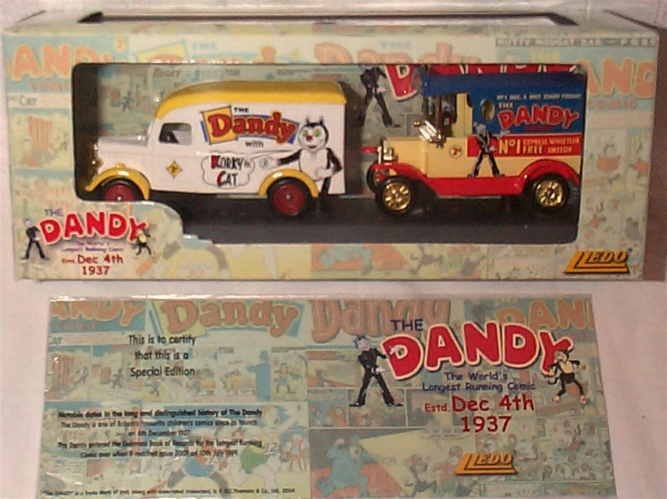Lledo DA1002 The Dandy 2 Van Set Longest Running Comic 1937 Boxed