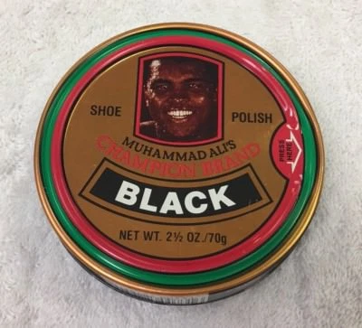Muhammad Ali Vintage Champion Brand Black Shoe Polish!!! 1980's Mint Condition - Image 1 of 4