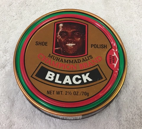 Muhammad Ali Vintage Champion Brand Black Shoe Polish!!! 1980's Mint Condition Cover