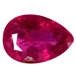 0.66 ct First-class Pear Shape (6 x 4 mm) Red Sapphire Natural Gemstone - Picture 1 of 1
