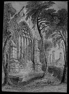 Magic Lantern Slide COLLEGIATE CHURCH RUINS YOUGHAL C1910 ILLUSTRATION IRELAND - Picture 1 of 3
