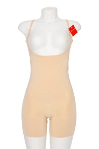 Spanx L18130 Soft Nude OnCore Sculpting Open-Bust Mid-Thigh Bodysuit Size 1X - Picture 1 of 4
