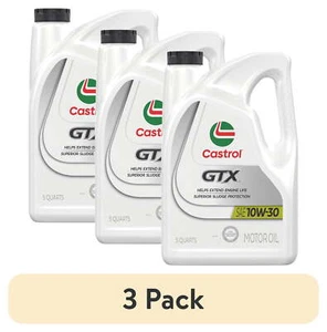 (3 pack) Castrol GTX 10W-30 Conventional Motor Oil, 5 Quarts - Picture 1 of 15