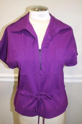 L spoke zac posen purple short sleeve top size XS (ja200 - Image 1 of 4