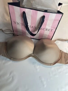 Victoria's Secret tan womens very sexy strapless bra 36 DD - Picture 1 of 4