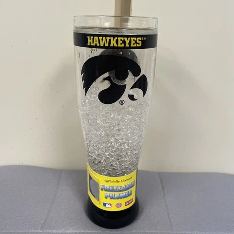 Iowa Hawkeyes 16oz Flared Pilsner Freezer Glass Cover