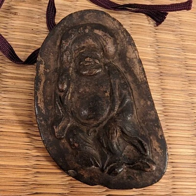 古董日本陶瓷陶器 BIZEN Netsuke Hotei 佛日本 — 第 1/4 张图片