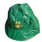 Kleinkind Regenmütze Größe 23x3x2 grüner Eimer Frosch PVC wasserdichte Kappe Baumwollmischung