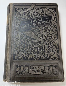Antique Swiss Family Robinson Book Illustrated George Routledge And Sons - Imagen 1 de 9