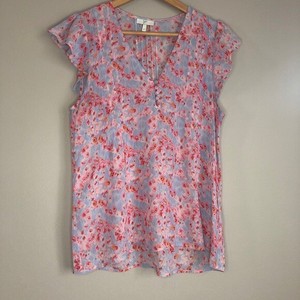 joie elzie silk floral blouse