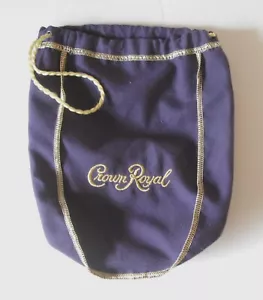 CROWN ROYAL Purple Drawstring Felt Bag 9" x 7” Collectible - Picture 1 of 2