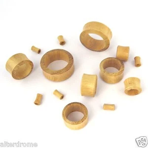 Paar (2 Stck.) Bio Jackfrucht Holz Fleisch Ohr Tunnel kein Metall - Bild 1 von 1
