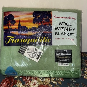 Vtg Tranquilte Witney Blanket 3.5 Point Pure New Wool Made In England 60’’ X 80’ - Picture 1 of 12