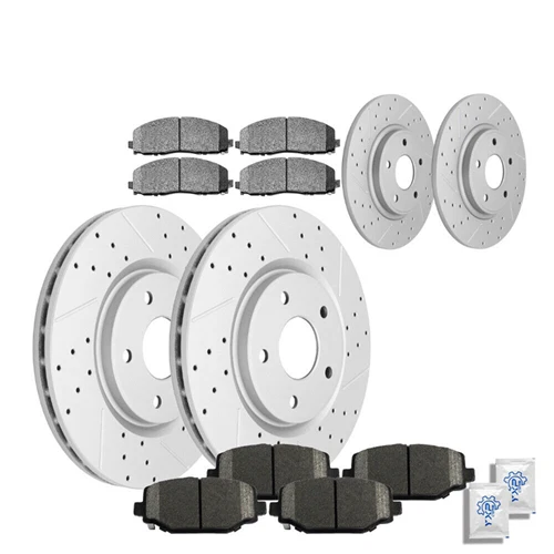 Front Rear Brakes Rotors Brake Pads For Dodge Grand Caravan Journey Ram C/V - Image 1 of 4