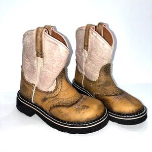 Ariat Girl's Cowboy Boots 11.5 Pink Brown - Picture 1 of 9