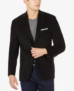 Michael Kors Mens Classic fit Corduroy Sport Coat Blazer 46 L Black Stretch - Picture 1 of 5