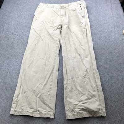 BKE брюки мужские 38L хаки бежевый расслабленный крой прямые штанины повседневный Chino хлопок - Изображение 1 из 4