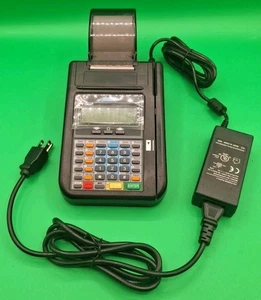 HYPERCOM T7Plus Credit Card Reader Terminal W/ Paper/Power Supply 010218-012 ZK - Picture 1 of 6