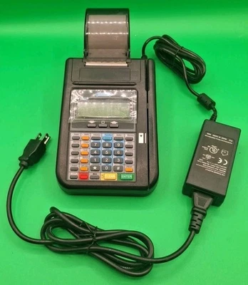 HYPERCOM T7Plus Credit Card Reader Terminal W/ Paper/Power Supply 010218-012 ZK - Image 1 of 4