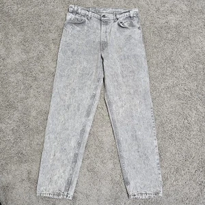 Vintage Levi’s 350 (550) Mens 36x32 Gray Marbled Acid Wash Denim Pants Black Tab - Picture 1 of 13