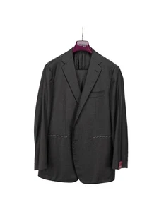 $2700 SARTORIA PARTENOPEA NAPOLI Gray Handmade Suit Wool 140's  46 US / 56 EU - Picture 1 of 7