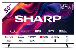 Sharp SMART 4K Freely TV 4T-C50GK4245KB 50" Ultra HD Tivo HDR TV - Picture 1 of 6