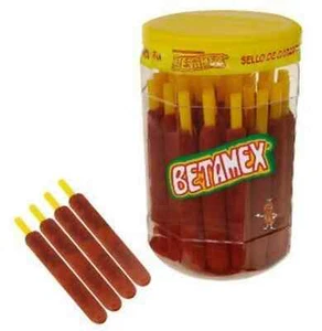 Betamex Banderilla Tarugos Tamarindo Chile Mexico Tamarind Candy Sticks 50Pc - Picture 1 of 3