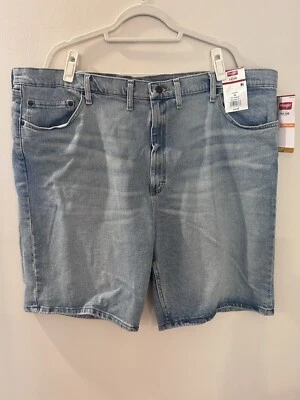 NWT Mens Wrangler Flex Jean Shorts Sz 46 Relaxed Fit 10" Inseam Light Wash Jorts - Image 1 of 4