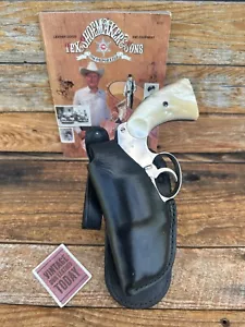 Vintage Tex Shoemaker Plain Black Leather Paddle Holster For Colt Detective 2",L - Picture 1 of 2