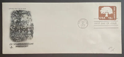 1975 Liberty Tree U576 FDC Boston 13c Orange Brown - Image 1 of 2