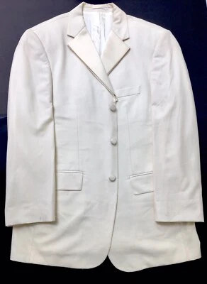 CHAQUETA DE CENA PARA HOMBRE BLANCA CREMOSA FORMAL~ESMOQUIN~ TALLA 38 Foto 1 de 4