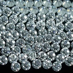 100 pz Lotto Naturale VVS1 Colore D 3,00 MM Taglio Rotondo Diamante Bianco Hi... - Foto 1 di 8