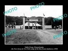 OLD POSTCARD SIZE PHOTO VALLEY FORGE PA THE NJ & NEW YORK BOY SCOUT CAMP c1950