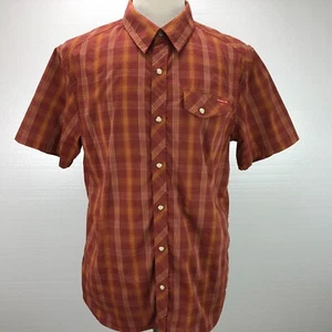 Merrell L Multicolor Plaid Pearl Snaps Button-Up Short Sleeve Casual Men's Shirt - Picture 1 of 7