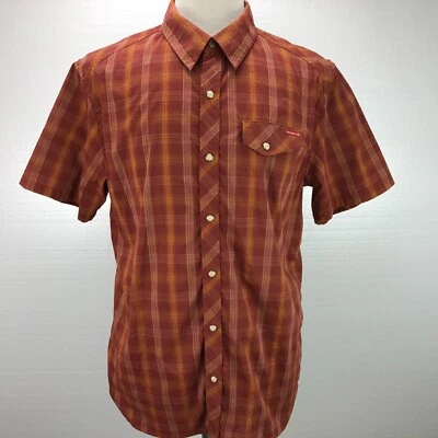 Merrell L Multicolor Plaid Pearl Snaps Button-Up Short Sleeve Casual Men's Shirt - Image 1 of 4