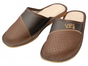 Herren Hausschuhe - Größe 40-46 - Echtleder - Latschen,Pantoffeln - MI07 - Bild 1 von 5