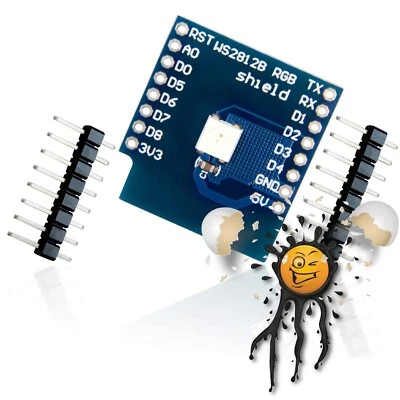 WeMos D1 WS2812 LED Modul Pixel WS281RGB Controller Shield Erweiterung ESP8266 - Bild 1 von 2