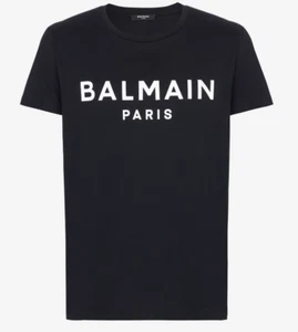 BALMAIN PARIS T-SHIRT uomo girocollo Maglia Nero Bianco 2023 S-M-L-XL-XXL NEW