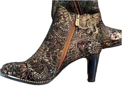 NEW L'Artiste by Spring Step Women's Metallic  Gold Fashion Ankle Boot (NWOB) - Image 1 of 4