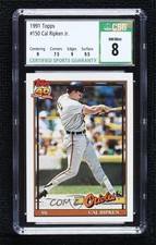 1991 Topps Cal Ripken Jr Cal Ripken #150 CSG 8 HOF