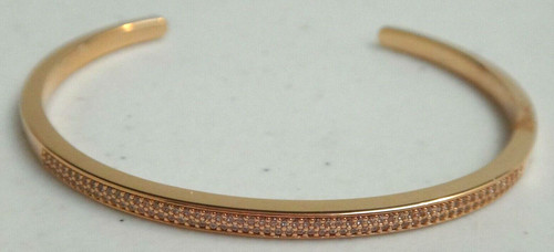 Bracciale Michael Kors MK Logo Oro Rosa Acciaio Cristalli Rosa + SCATOLA