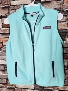 Vineyard Vines Girls sz L (14) Blue Teal Lightweight Vest 18.5"x21" Excellent - Picture 1 of 7