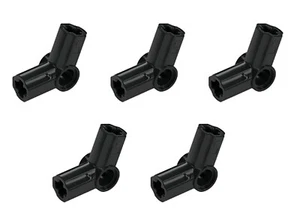 5 New LEGO Black Technic Axle and Pin Connector Angled #5 - 112.5 degrees 41488 - Picture 1 of 6