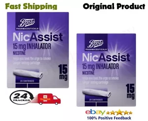 NicAssist 15mg Inhalatoren 20 Patronen Pack 4 = 80 Patronen langes Verfallsdatum - Bild 1 von 1