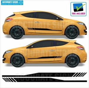 Calcomanías para Renault Megane a rayas laterales gráficos de vinilo - Imagen 1 de 3