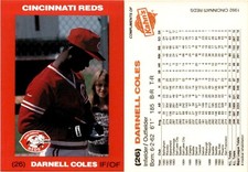 1992 Kahn's Cincinnati Reds Baseball Card 26 DARNELL COLES