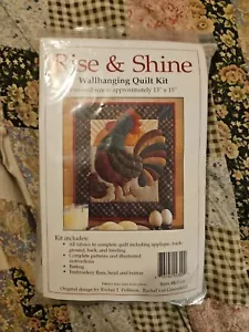 Rise & Shine Wall Hanging Quilt Kit Rachel T Pellman Chicken Rooster Farm NEW - Picture 1 of 16