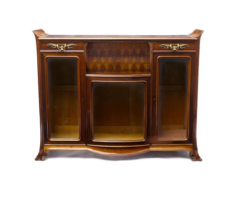 Louis Majorelle Bronze Mounted Mahogany Marquetry Cabinet C. 1900 Cover